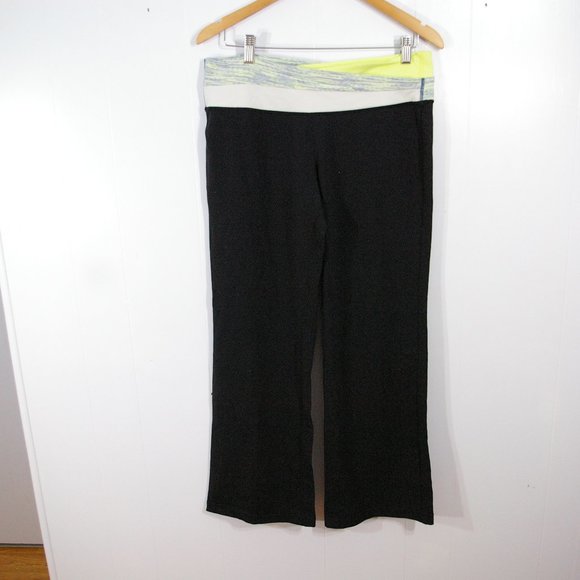 Lululemon Wide Leg Yoga Stretchy Pants Womens 12 Regular Black